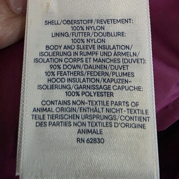 Lands End Womens Plus Size 2X Hooded Down Filled Puffer Coat Jacket Pink Light - Picture 5 of 7